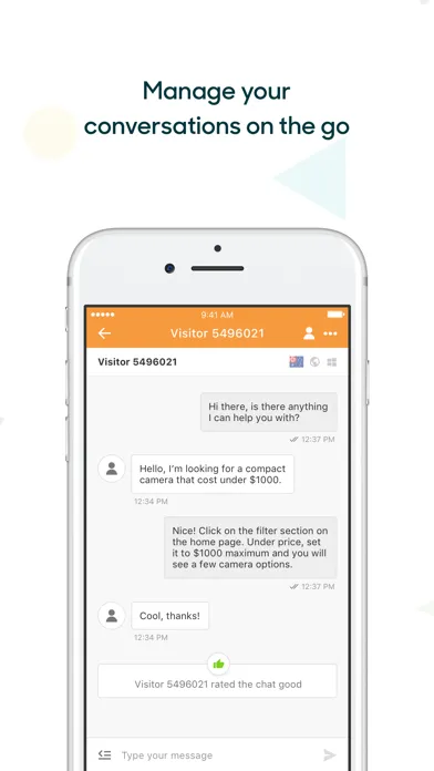 Captures d'écran de Zendesk Chat