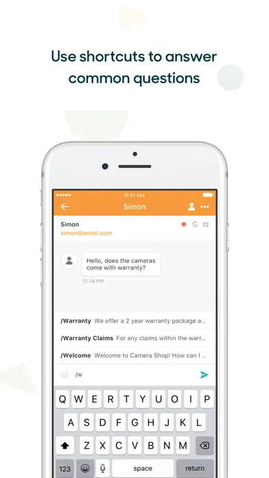 Captures d'écran de Zendesk Chat