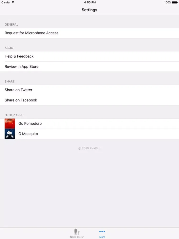 iNoise Meter iPad  Screenshots