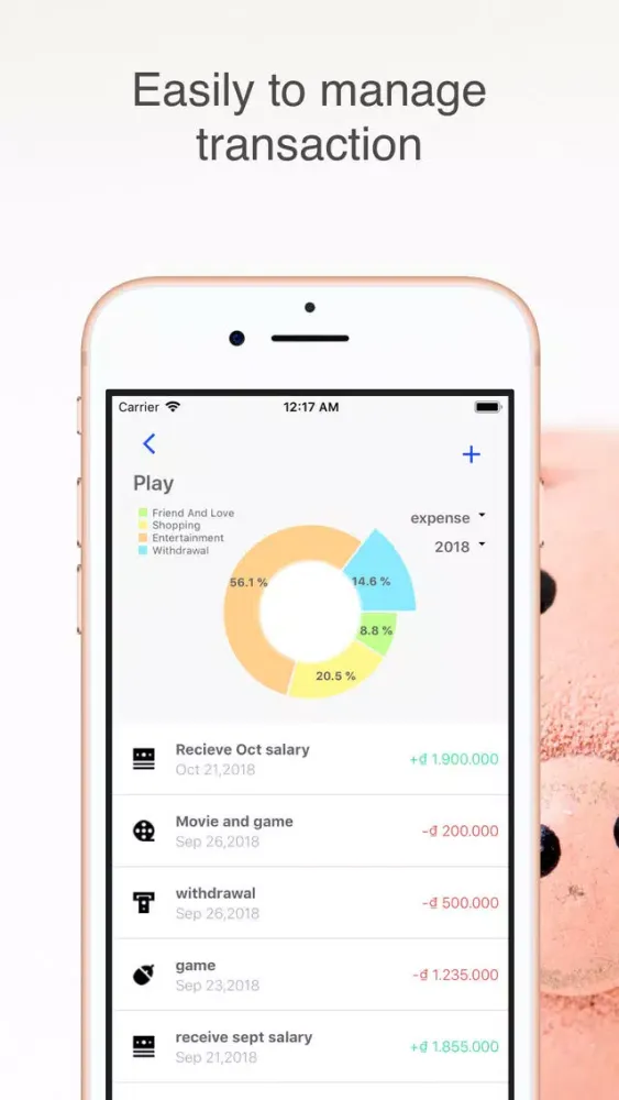 Tangkapan skrin zWallet-JARS money management
