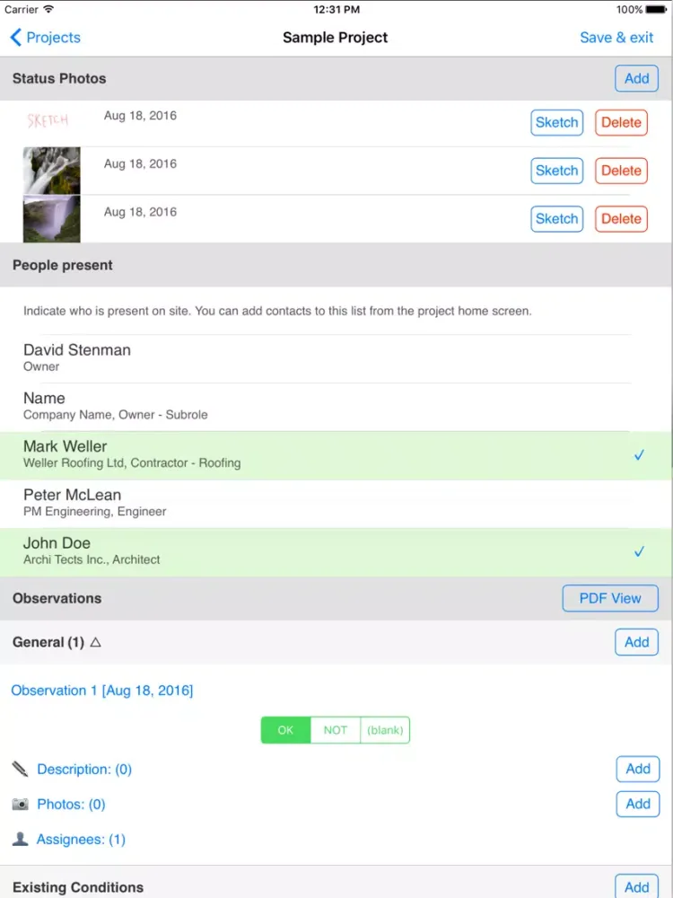 Ảnh chụp màn hình của SafetySnapper 4 iPad 