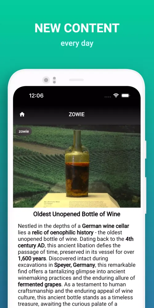 Zrzuty ekranu Zowie: Amazing Facts Everyday