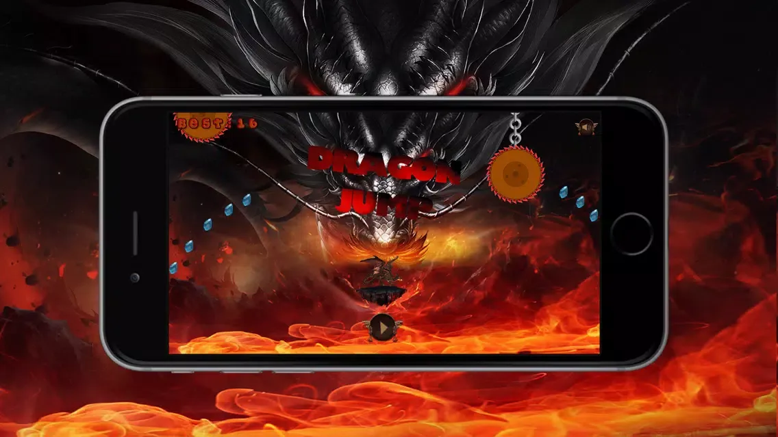 Zrzuty ekranu Dragon jump-Lava adventure