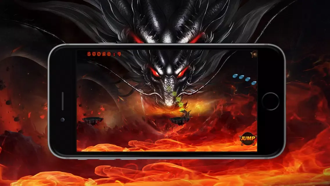 Zrzuty ekranu Dragon jump-Lava adventure