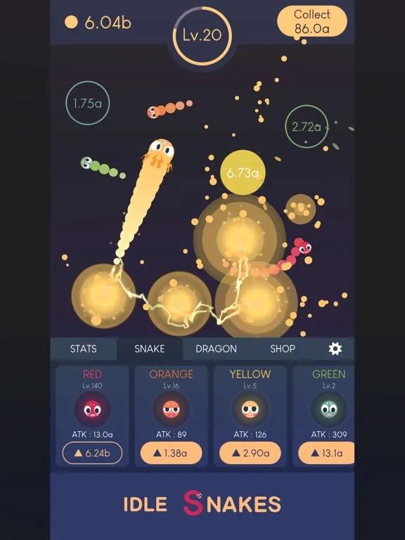 Zrzuty ekranu Idle Snakes-Control Balls iPad 