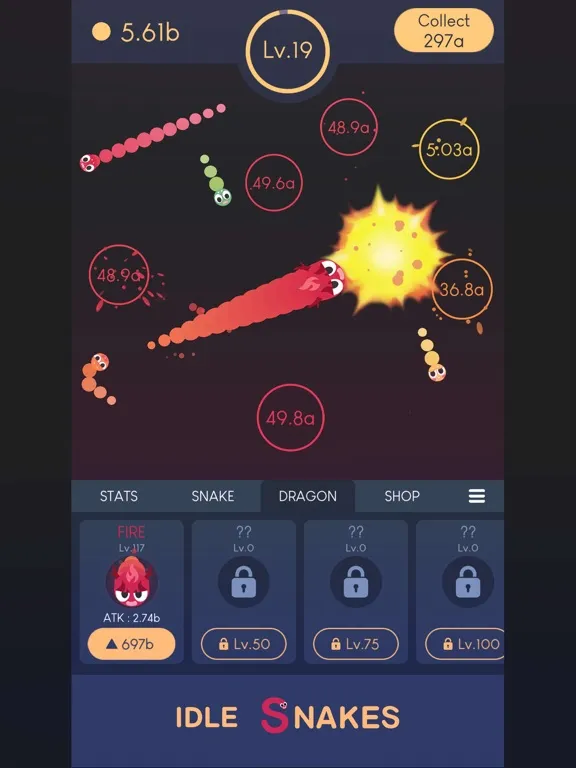 Zrzuty ekranu Idle Snakes-Control Balls iPad 