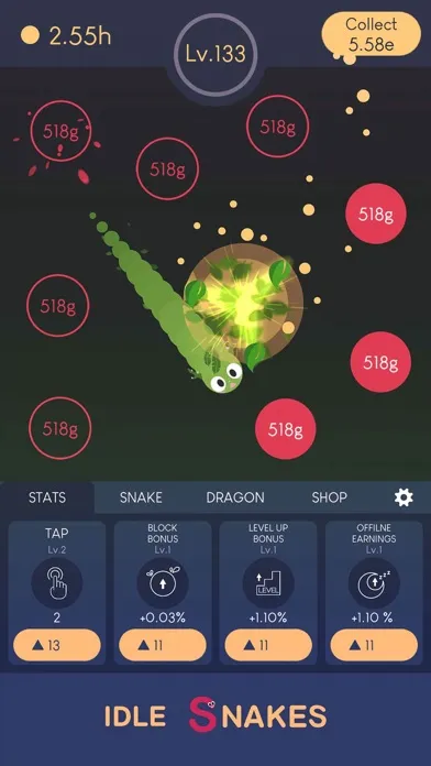 Zrzuty ekranu Idle Snakes-Control Balls
