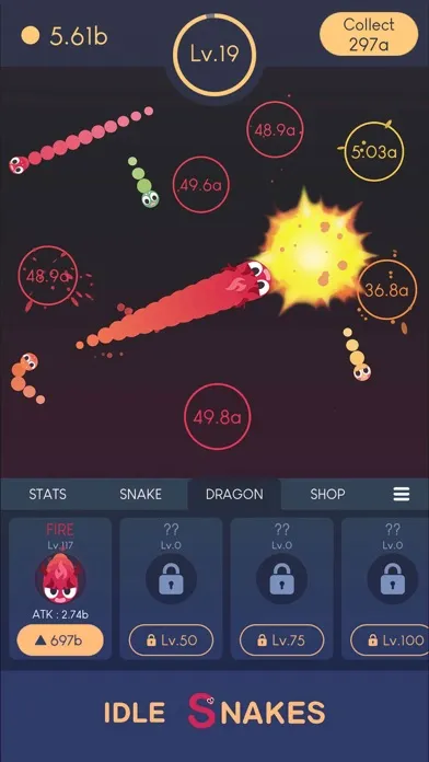 Zrzuty ekranu Idle Snakes-Control Balls