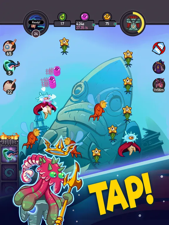 Tangkapan skrin Tap Temple: Monster Clicker iPad 
