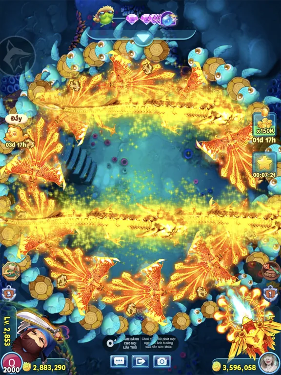 Ảnh chụp màn hình của FishFire ZingPlay iPad 