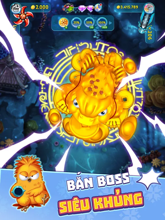 Ảnh chụp màn hình của FishFire ZingPlay iPad 