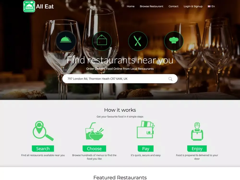 Capturas de pantalla de All Eat App: Food Delivery iPad 