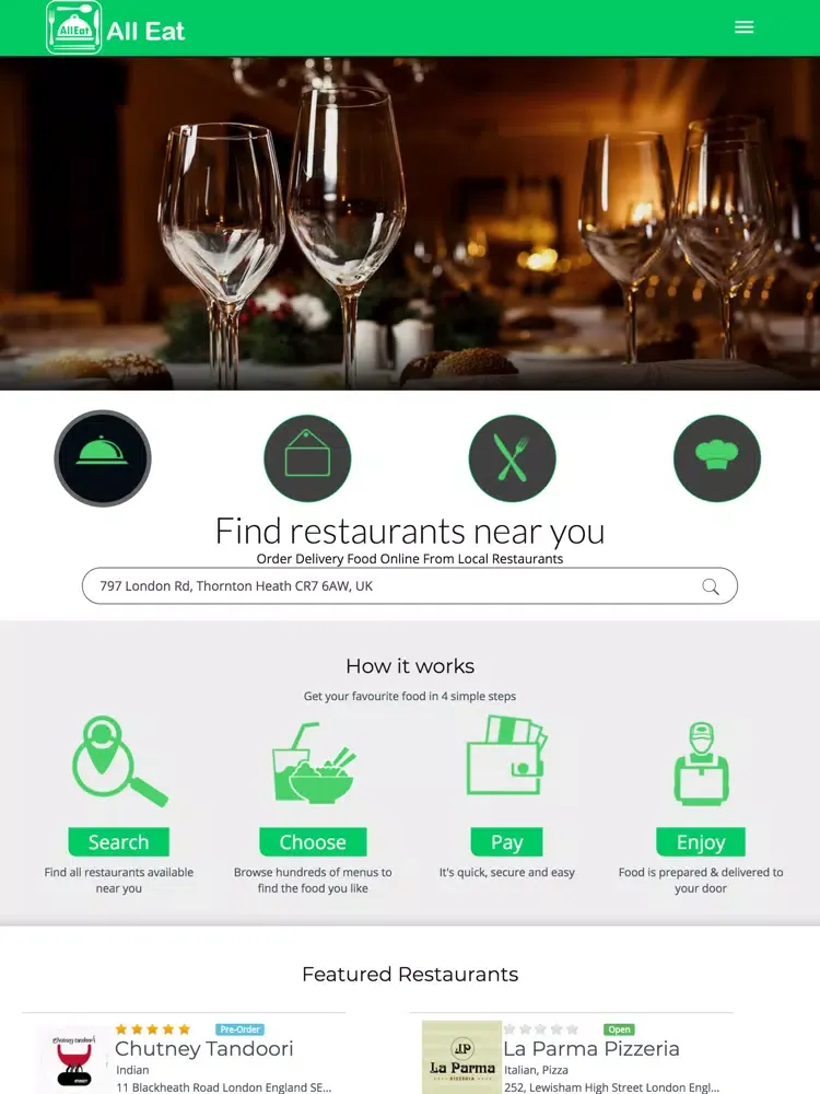 Capturas de pantalla de All Eat App: Food Delivery iPad 