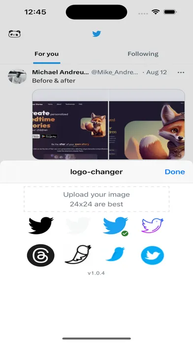 ภาพหน้าจอของ Lage-Use your favorite X logo