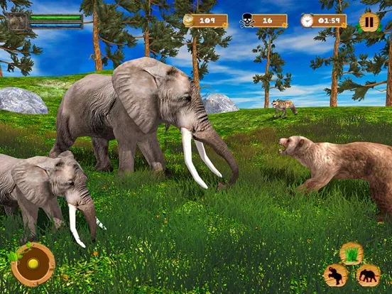 Wild Animal Elephant Simulator iPad  Ekran Görüntüleri
