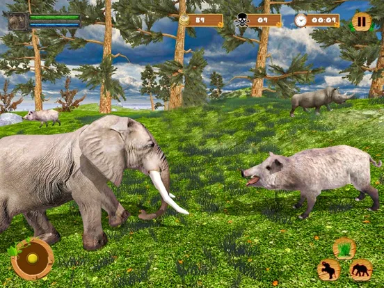 Wild Animal Elephant Simulator iPad  Ekran Görüntüleri