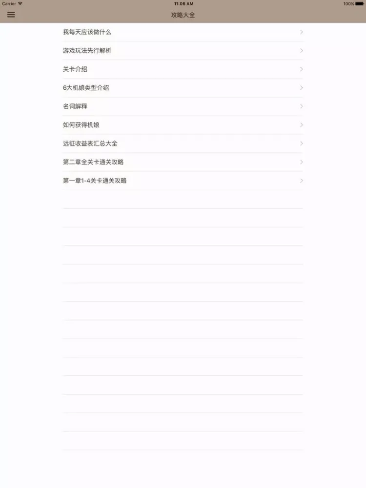 游戏攻略For皇牌机娘 iPad  스크린샷