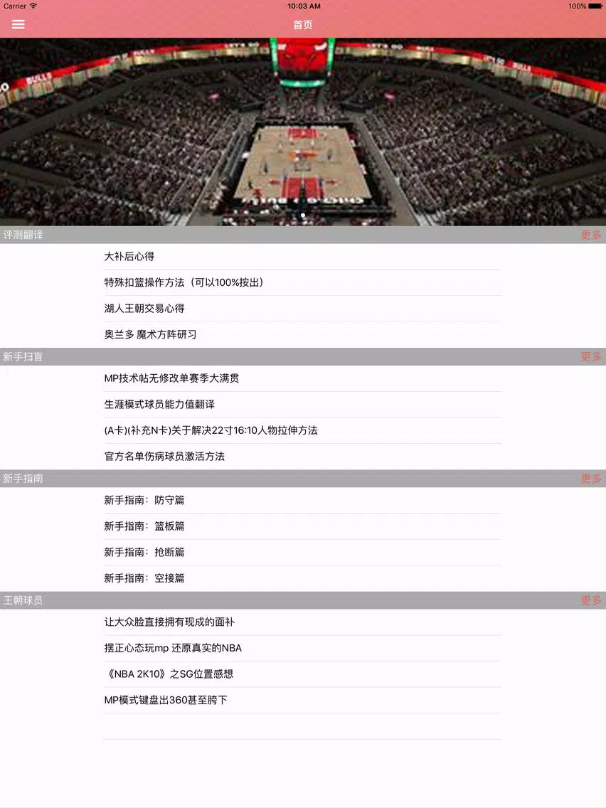 Ảnh chụp màn hình của 游戏攻略For NBA 2K10 iPad 