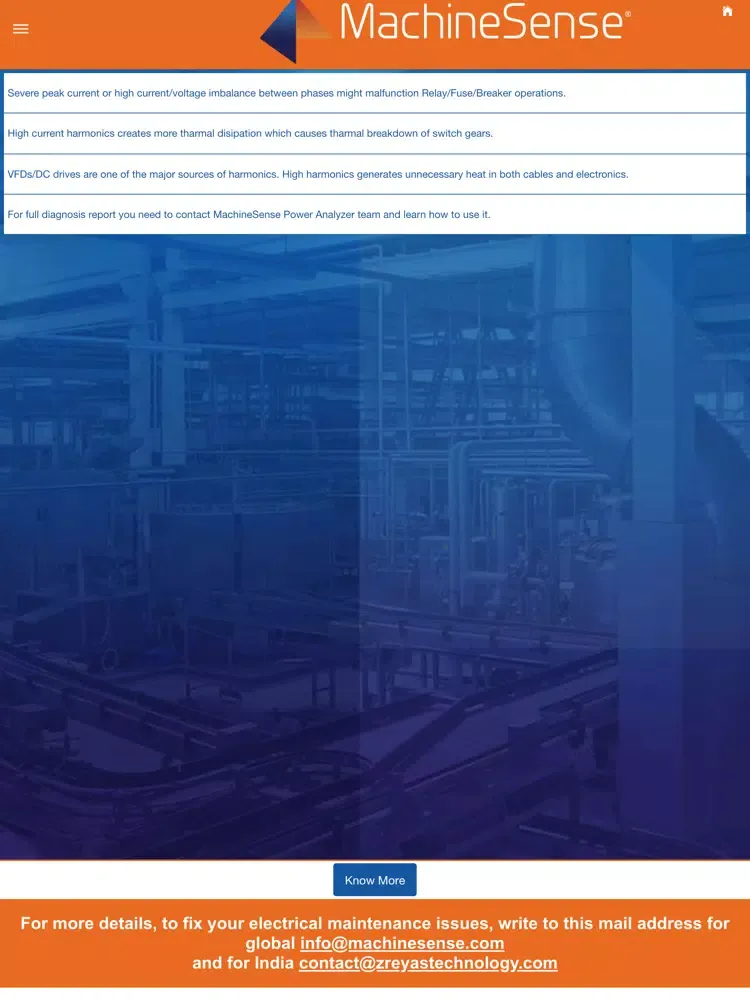 Machinesense PowerQuality Diag iPad 应用截图