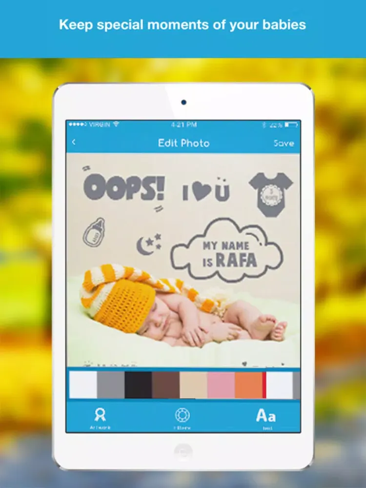 Zrzuty ekranu Baby Studio Pro - Pregnancy, Baby Milestones Pics iPad 