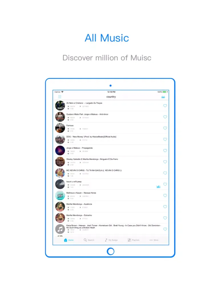 Capturas de tela do Music Player-Mp3 Stream Player iPad 