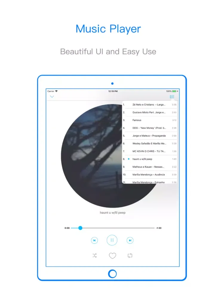 Capturas de tela do Music Player-Mp3 Stream Player iPad 