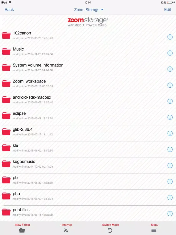 Zoom Storage iPad 应用截图