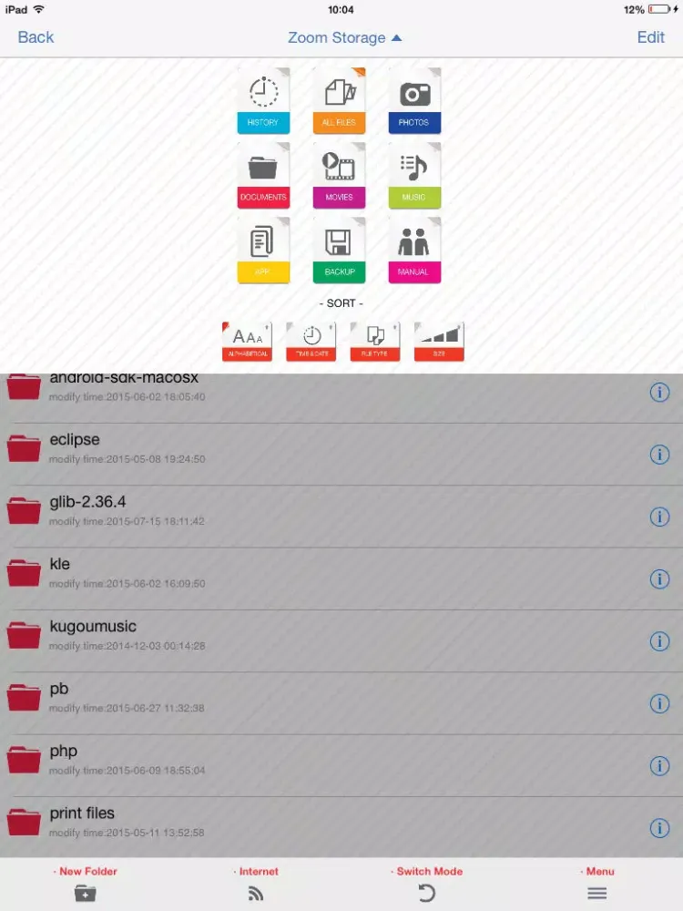 Zoom Storage iPad 应用截图