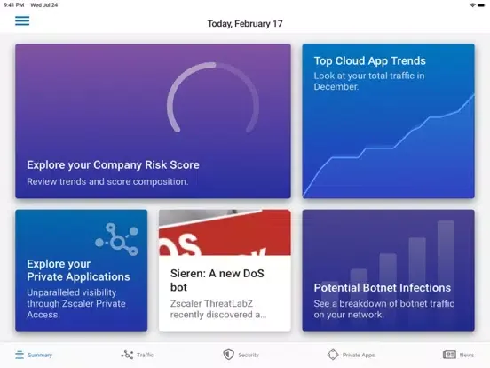 Zscaler Executive Insights iPad  স্ক্রিনশট