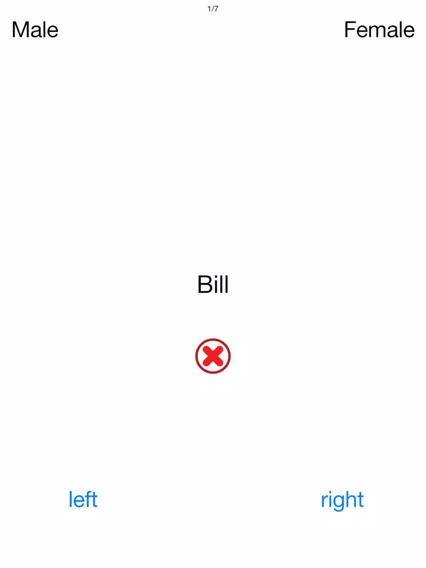 Screenshot di Implicit Association Test iPad 