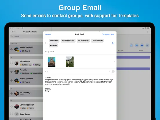 Contacts Journal CRM iPad  سکرین شاٹس