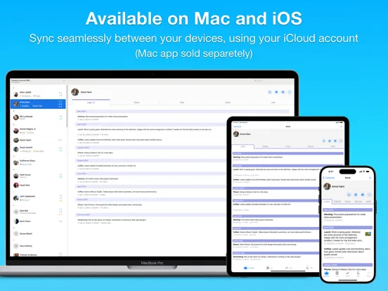 Contacts Journal CRM iPad  سکرین شاٹس