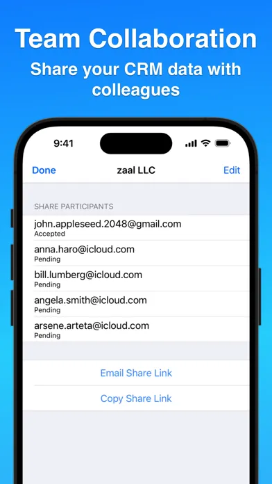 Contacts Journal CRM سکرین شاٹس