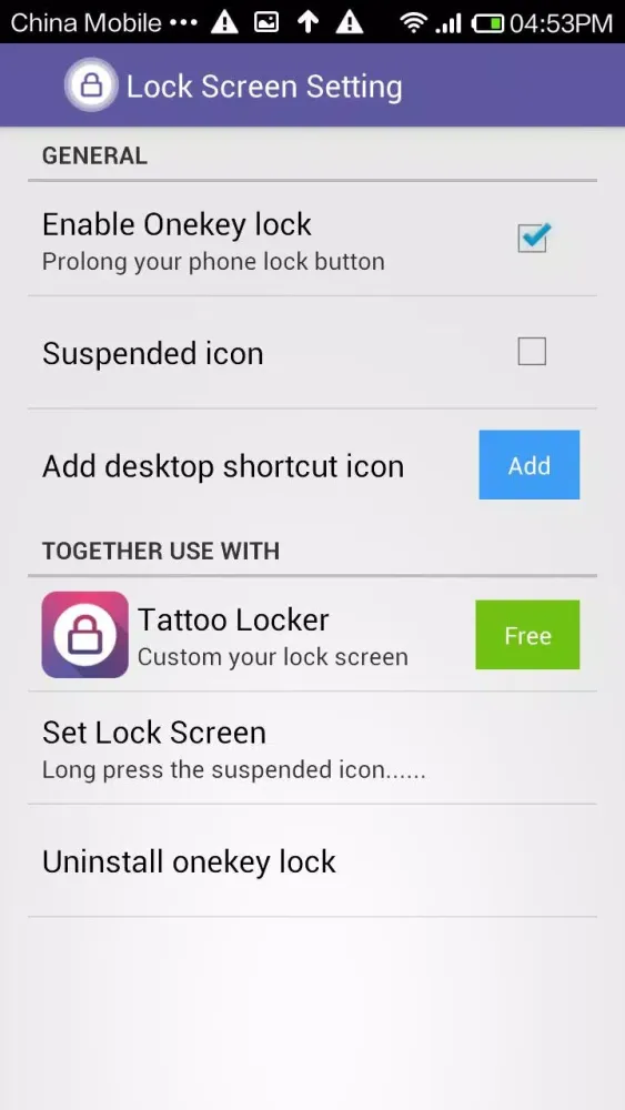 Lock Screen Setting スクリーンショット