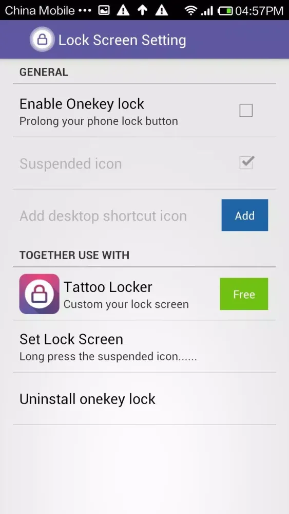 Lock Screen Setting スクリーンショット