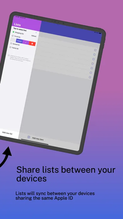 SimpList app Screenshots