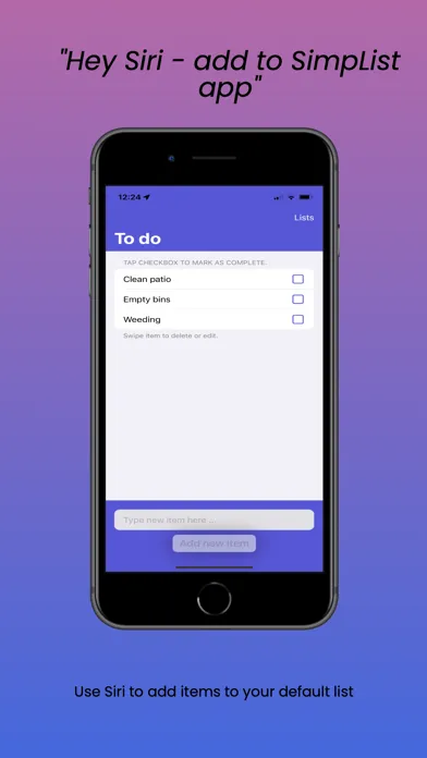 SimpList app Screenshots