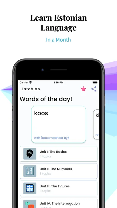 Ảnh chụp màn hình của Learn Estonian Language Easily