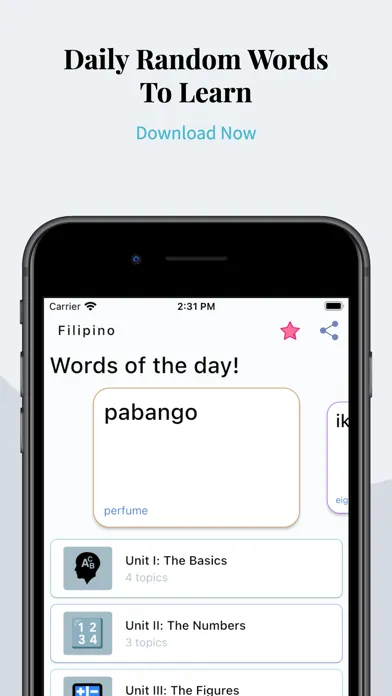 Tangkapan layar Learn Filipino Language Easily