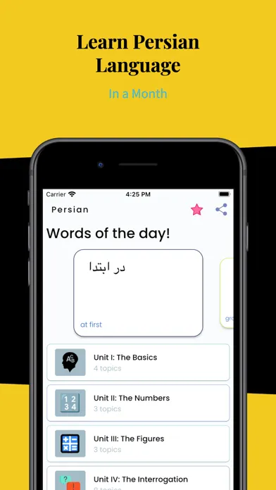 Capturas de tela do Learn Persian Language Easily