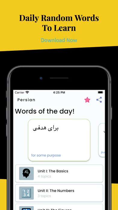 Capturas de tela do Learn Persian Language Easily