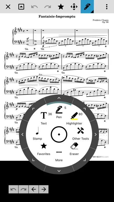 Ảnh chụp màn hình của MobileSheets for iPad