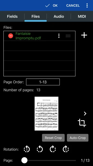Ảnh chụp màn hình của MobileSheets for iPad
