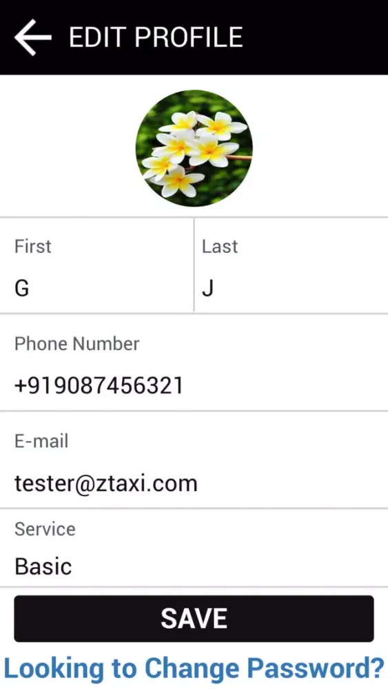 Ảnh chụp màn hình của Zuber Driver