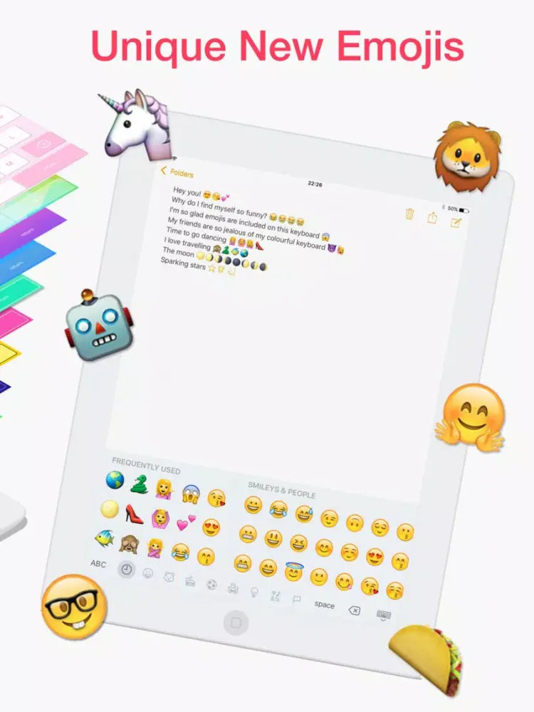 Magic Keyboard - Custom themes and emoji emoticons iPad  Ekran Görüntüleri