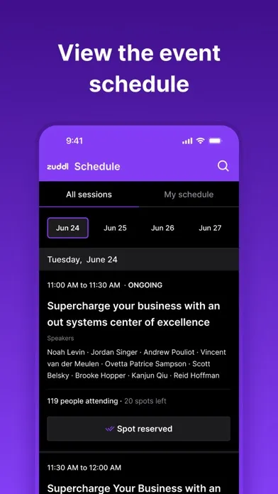 Zuddl Events سکرین شاٹس