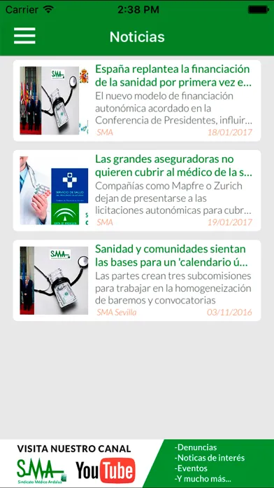 Screenshot di Sindicato Médico Andaluz