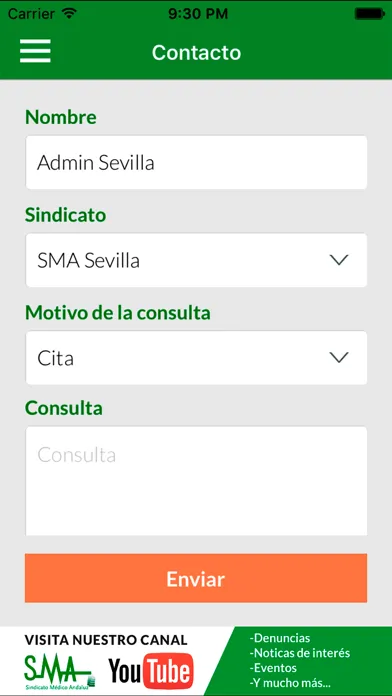 Screenshot di Sindicato Médico Andaluz