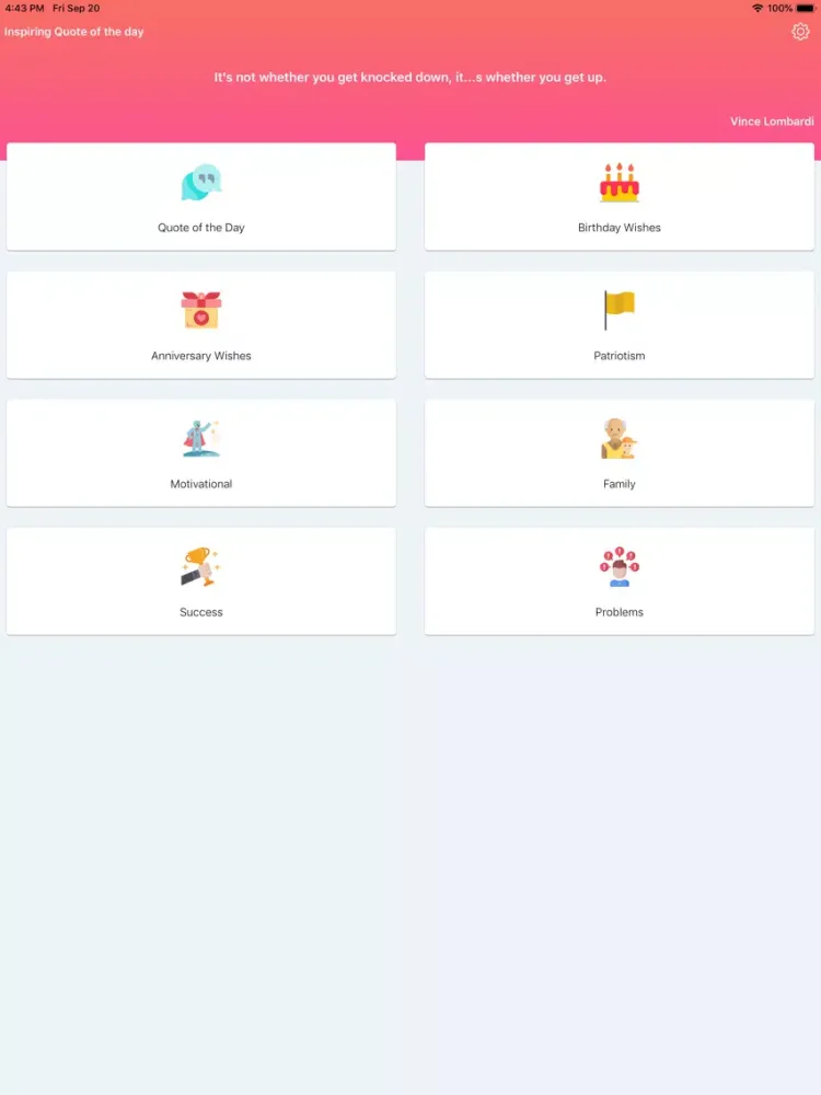 QuoteBoard iPad  स्क्रीनशॉट
