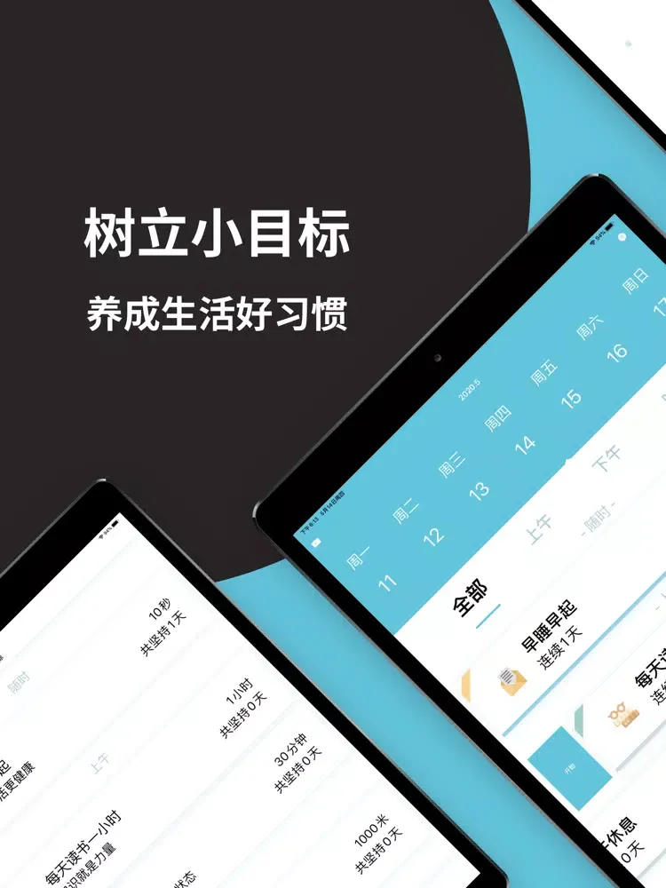 小目标-学习打卡与时间计划管理 iPad 应用截图